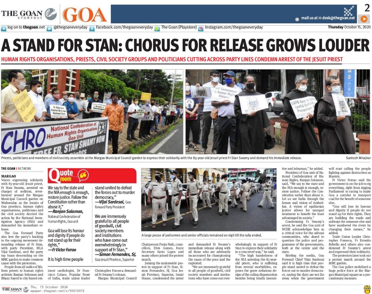 The Goan Everday , Oct 15, 2020
