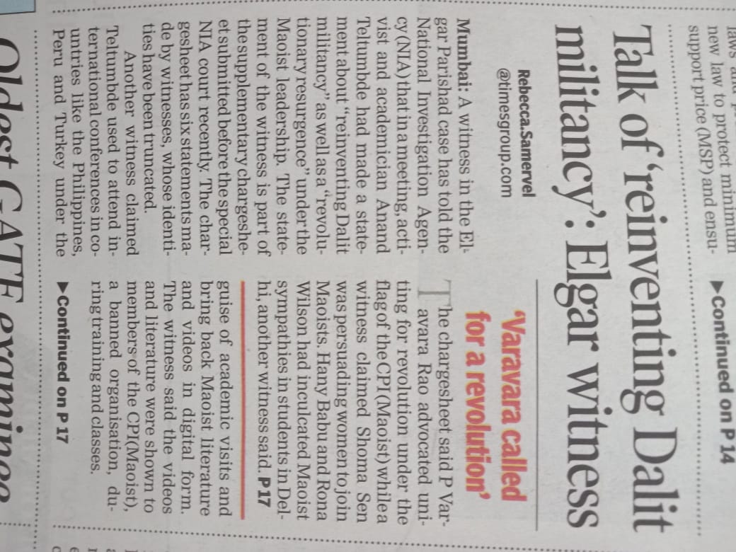 Mumbai, TOI pg 1